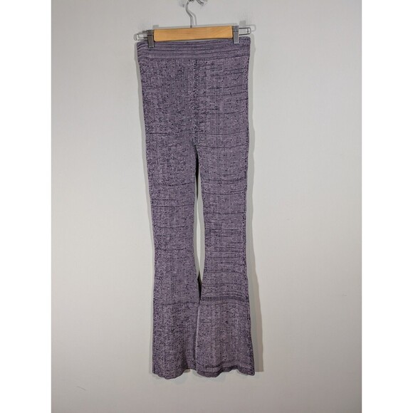 NWT Revolve Le Ore Women Rimini High-Rise Knit Flare Lilac Pants Sz S Boho Artsy - Picture 2 of 9